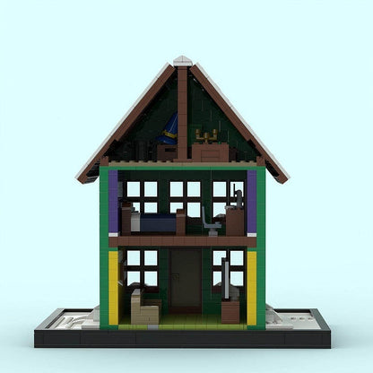 Suburban Animated Town House MOC Cinematic Diorama Building Kit - 3