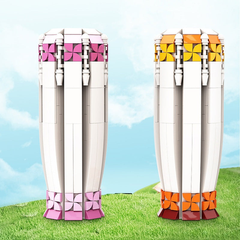 Sunflower Vase MOC Building Kit | Botanical Flower Display Model - 2