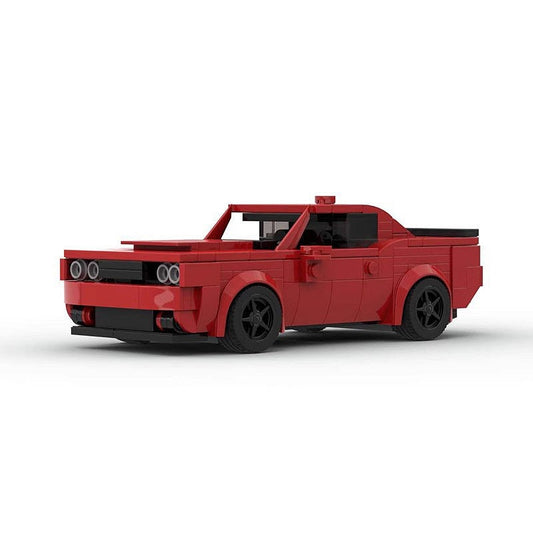 Supercharged V8 Muscle Car MOC Building Kit | Performance Vehicle Model - 1