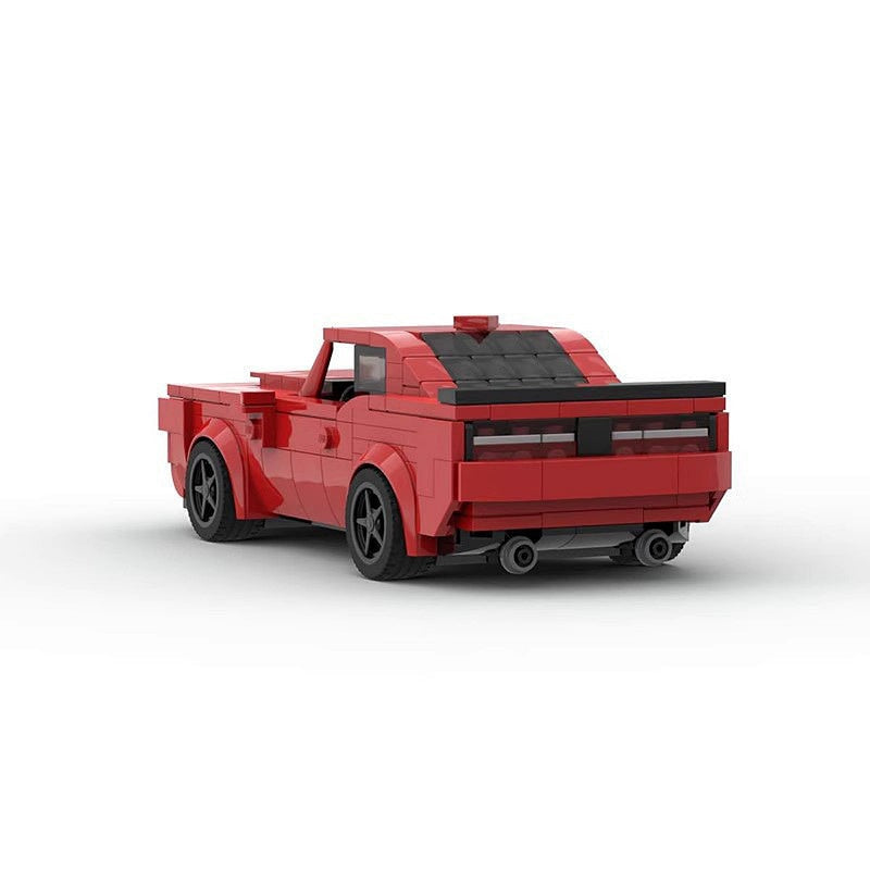 Supercharged V8 Muscle Car MOC Building Kit | Performance Vehicle Model - 3