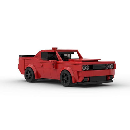 Supercharged V8 Muscle Car MOC Building Kit | Performance Vehicle Model - 4