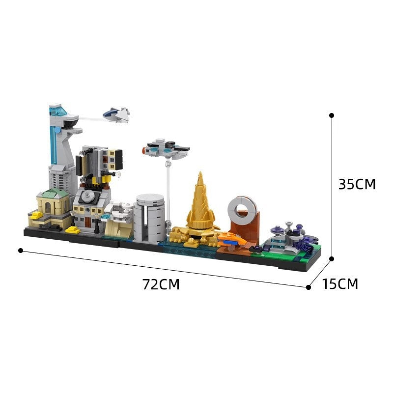 Superhero Alliance City Skyline Architecture Building Kit | LEGO-Compatible MOC - 2