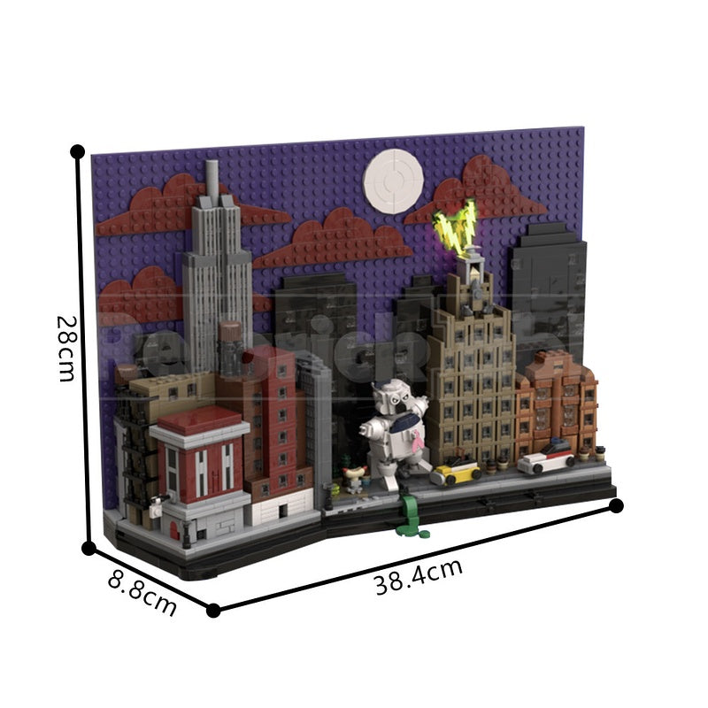 Supernatural NYC Skyline Haunted City Diorama Building Kit | LEGO-Compatible MOC - 1