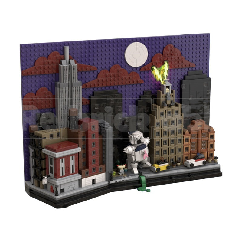 Supernatural NYC Skyline Haunted City Diorama Building Kit | LEGO-Compatible MOC - 3