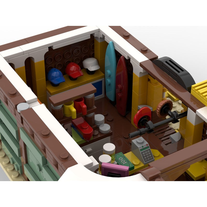 Surf Shop and Bar Building Kit | Compatible MOC - 3