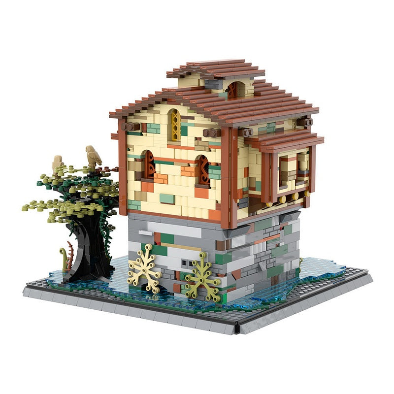 Swamp Hideout MOC Building Kit | Fantasy Woodland Shelter Model - 5