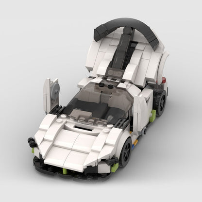 Swedish Hypercar Dihedral Doors MOC Building Kit | Supercar Vehicle Model - 8