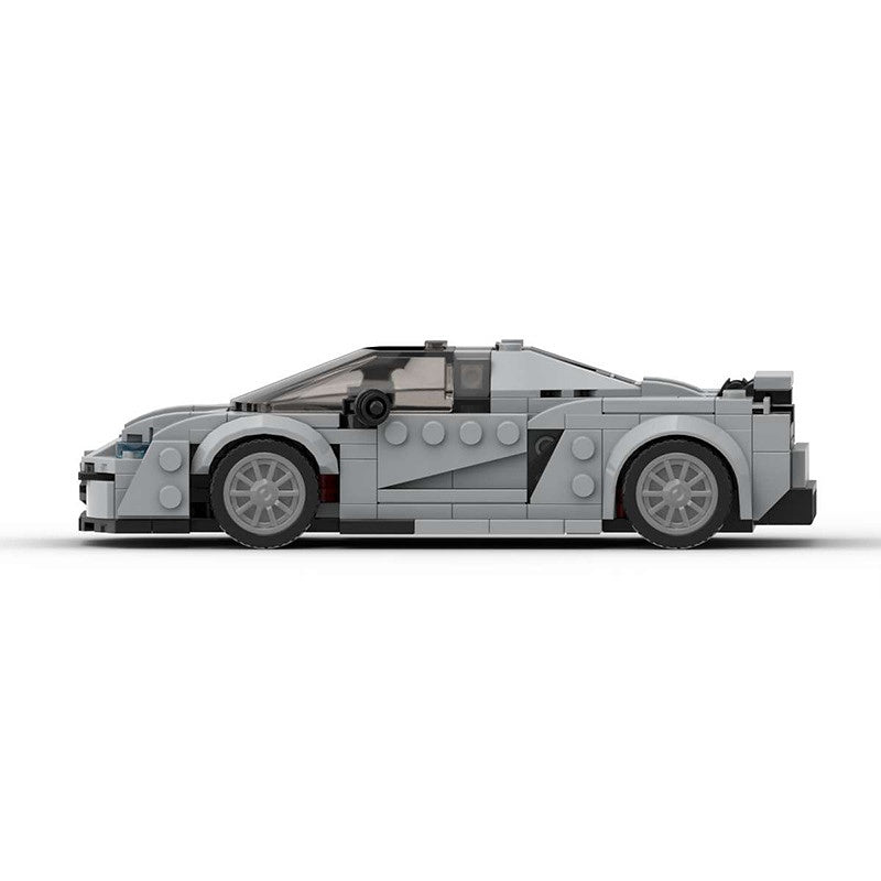 Swedish Hypercar Tail-Fin Liftable Building Kit | LEGO-Compatible MOC - 4