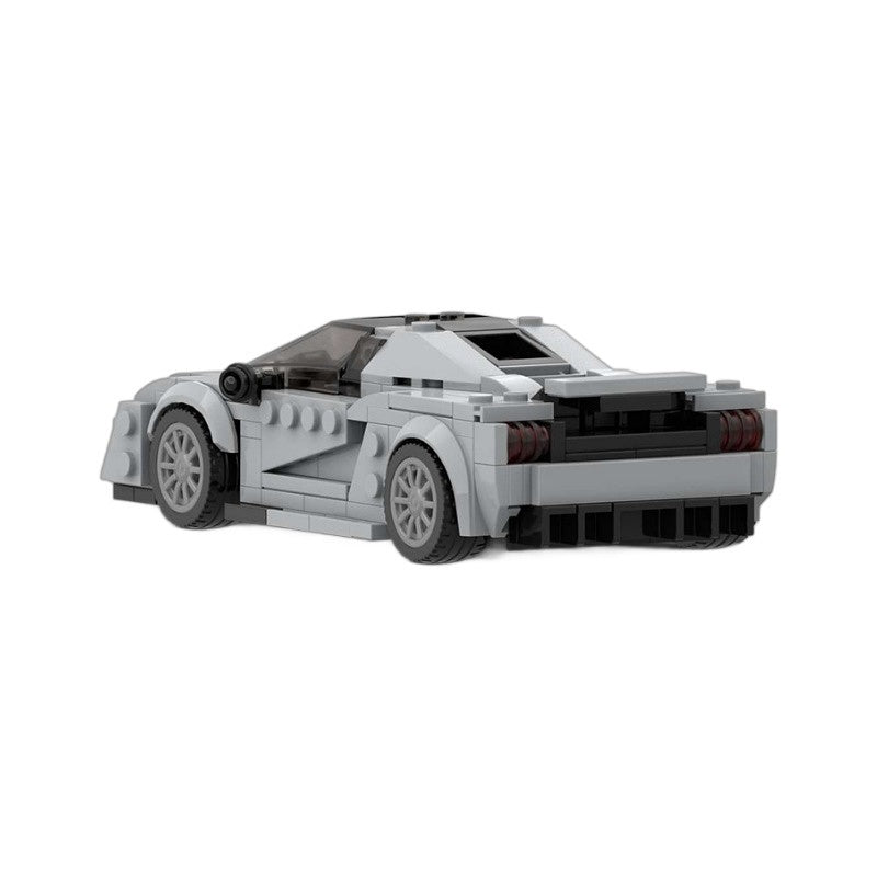 Swedish Hypercar Tail-Fin Liftable Building Kit | LEGO-Compatible MOC - 5