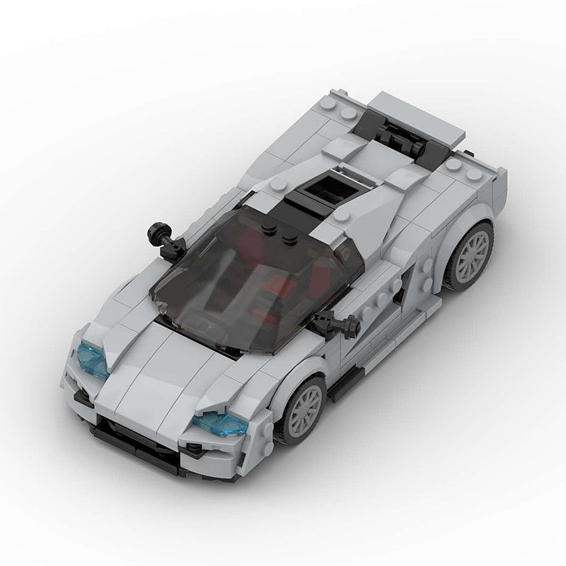 Swedish Hypercar Tail-Fin MOC Building Kit | Liftable Vehicle Model - 1