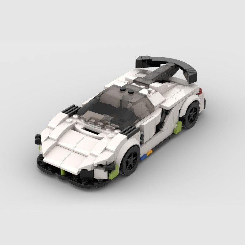 Swedish Hypercar with Dihedral Doors Building Kit | LEGO-Compatible MOC - 3