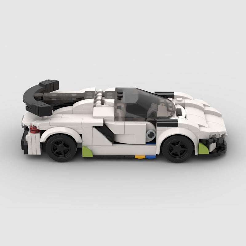 Swedish Hypercar with Dihedral Doors Building Kit | LEGO-Compatible MOC - 4