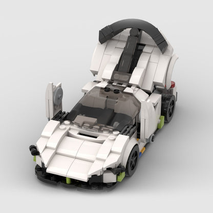 Swedish Hypercar with Dihedral Doors Building Kit | LEGO-Compatible MOC - 7