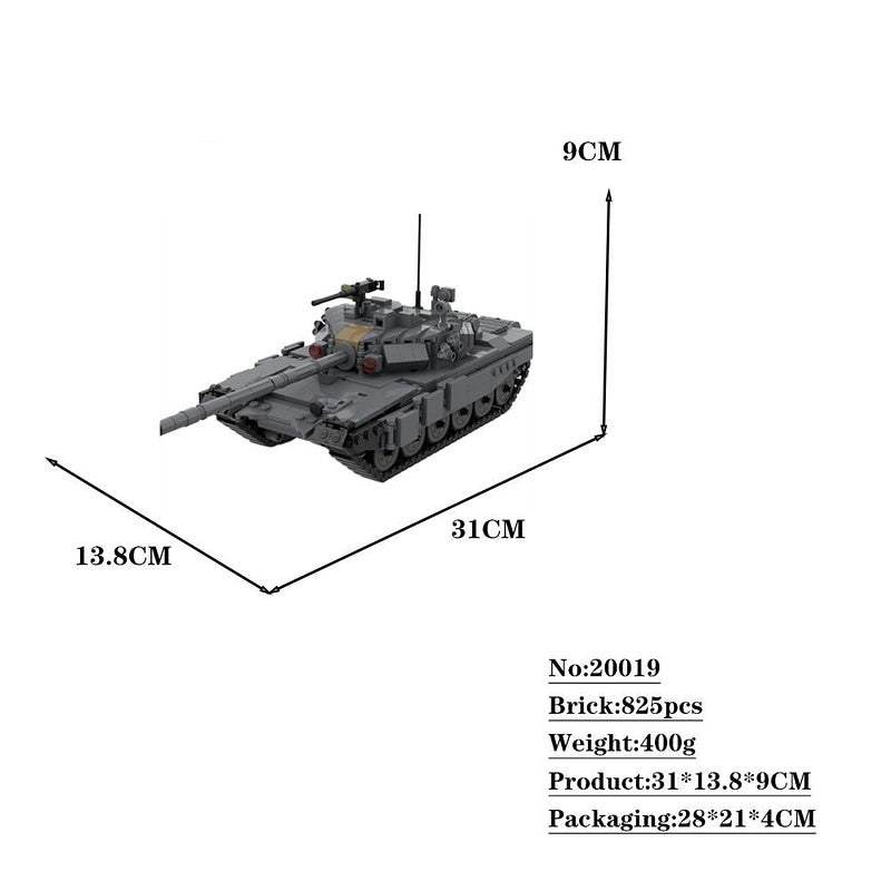 T-90A V2 Main Battle Tank MOC Building Kit | 1:35 Scale Tank Model - 4