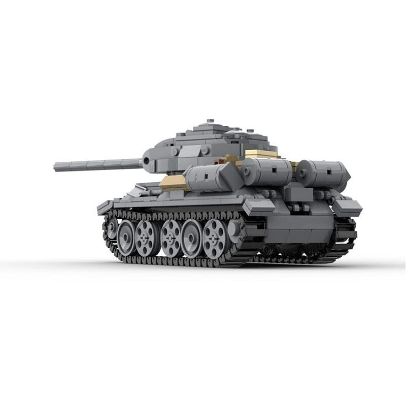 T34/85 Medium Tank MOC Building Kit | WWII Military Display Model - 2