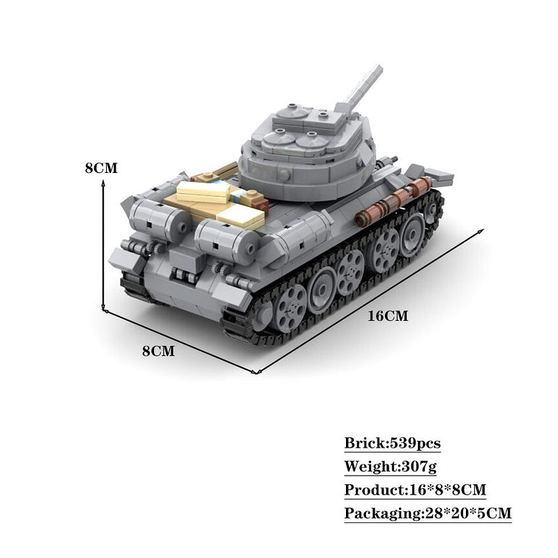 T34/85 Medium Tank MOC Building Kit | WWII Military Display Model - 4