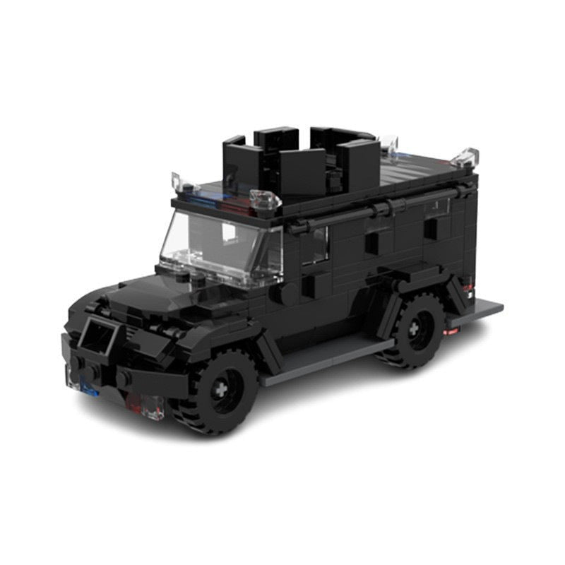 Tactical Armored Patrol Vehicle MOC Building Kit | Security Vehicle Model - 1