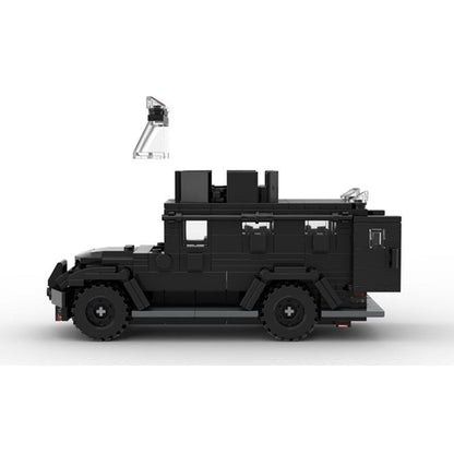 Tactical Armored Patrol Vehicle MOC Building Kit | Security Vehicle Model - 2