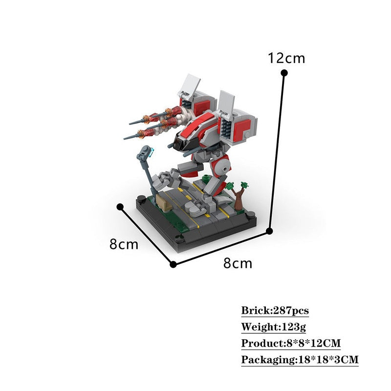 Tactical Combat Mech C1 MOC Building Kit Futuristic Mecha Model - 2