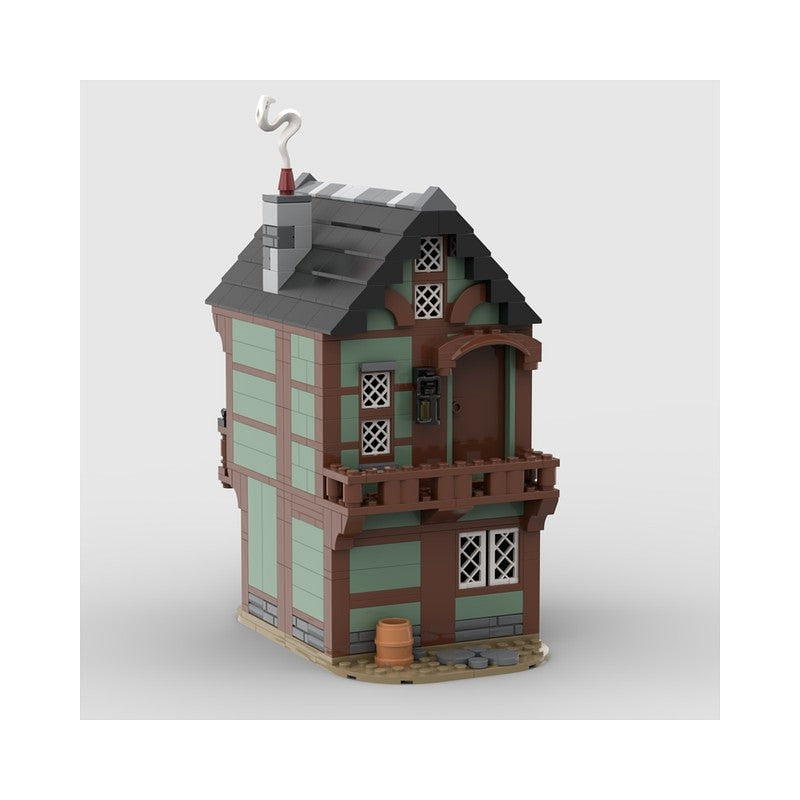 Tailor's House MOC Building Kit | Medieval Village Architecture Model - 2