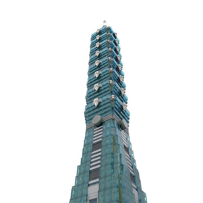 Taipei 101 Skyscraper Building Kit | 1:800 scale LEGO-Compatible MOC - 3