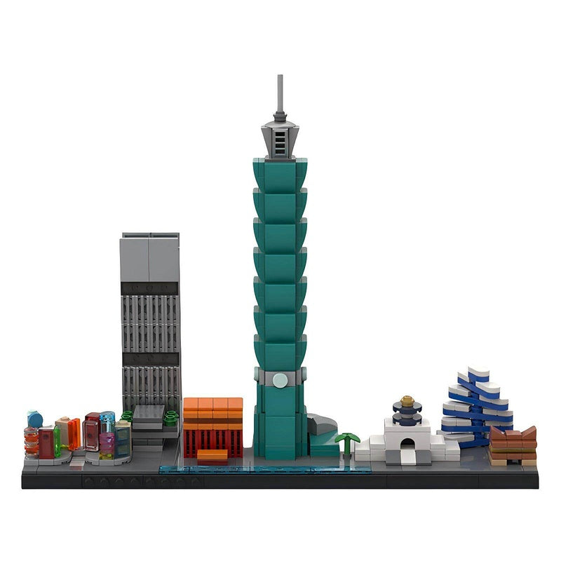 Taipei Skyline Building Kit | Taiwan Architecture LEGO-Compatible MOC - 1