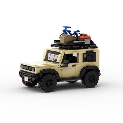 Tan Compact Off Road 4x4 Mini SUV Building Kit | LEGO-Compatible MOC - 1