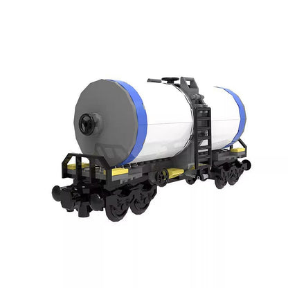 Tanker Wagon MOC Freight Train Building Kit | Rail Cargo Car Model Set - 1