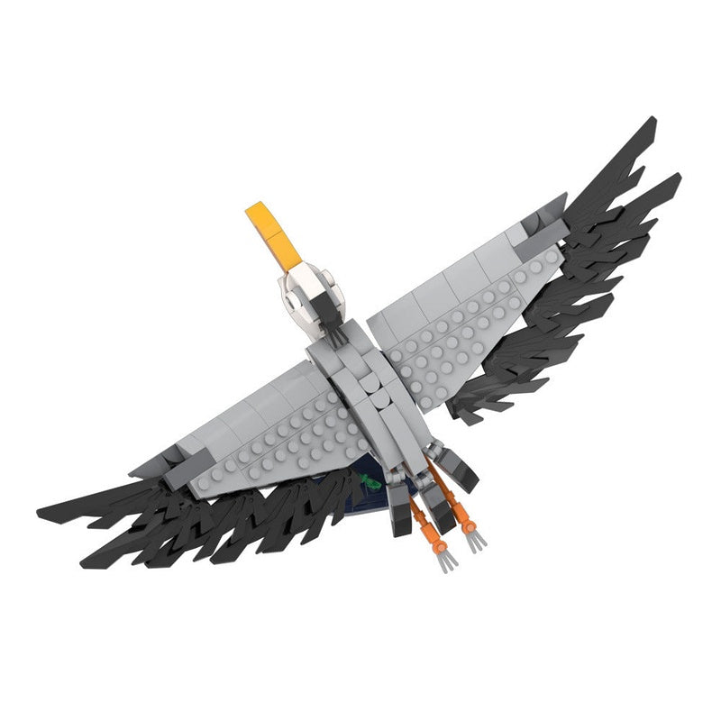 Tawny Owl Flying Bird MOC Building Kit Display Stand Poseable Wings - 5