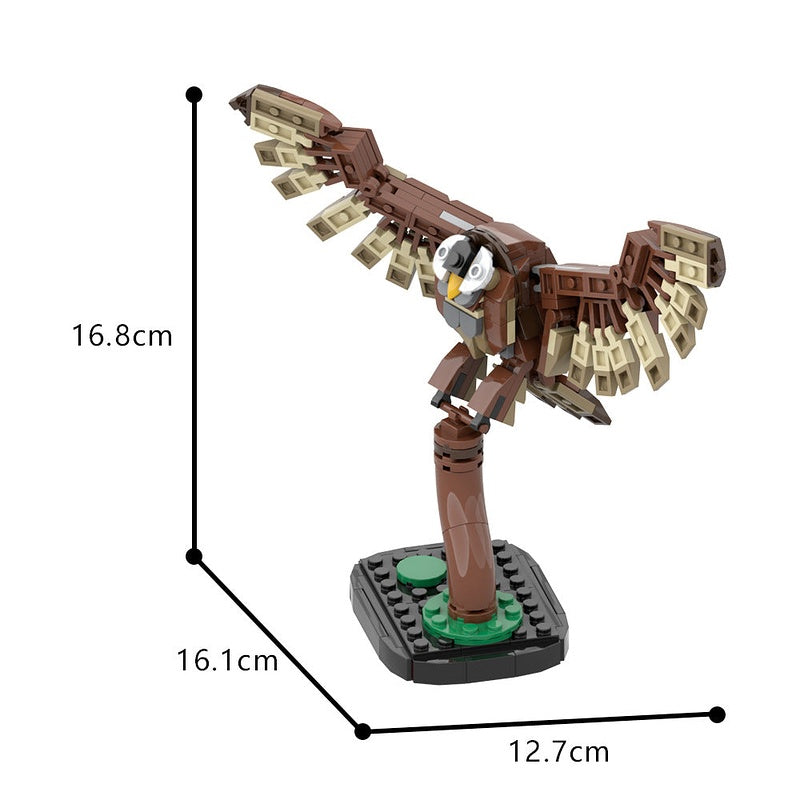 Tawny Owl MOC Building Kit | Landing Pose Bird Display Model - 4