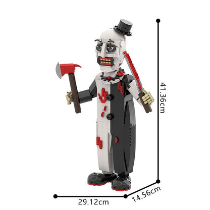 Terrifying Monochrome Clown Character MOC Building Kit | Horror Figure - 4