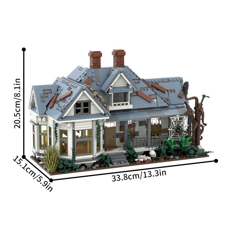 Texas Horror Farmhouse MOC Building Kit | Chainsaw Haunted House Diorama - 3