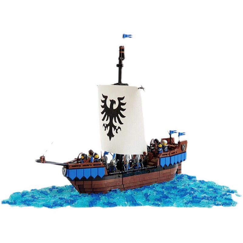 The Black Serpent Medieval Cog Ship MOC Building Kit - 1