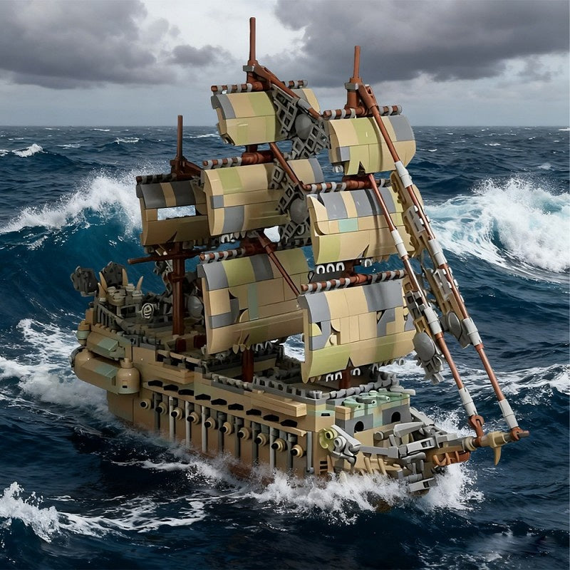 The Flying Dutchman Ghost Pirate Ship Building Kit | LEGO-Compatible MOC - 1
