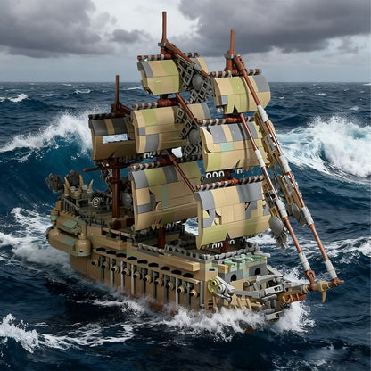 The Flying Dutchman Ghost Pirate Ship Building Kit | LEGO-Compatible MOC - 1