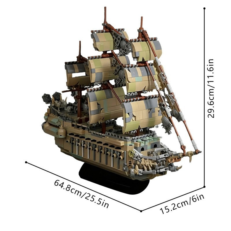 The Flying Dutchman Ghost Pirate Ship Building Kit | LEGO-Compatible MOC - 2