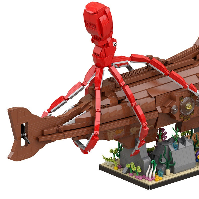 The Nautilus MOC Building Kit | Retro Submarine Exploration Model - 2