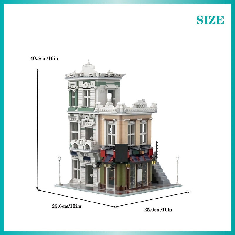 The Office & NoodleShop MOC Modular Building Kit | Urban Street Architecture - 3