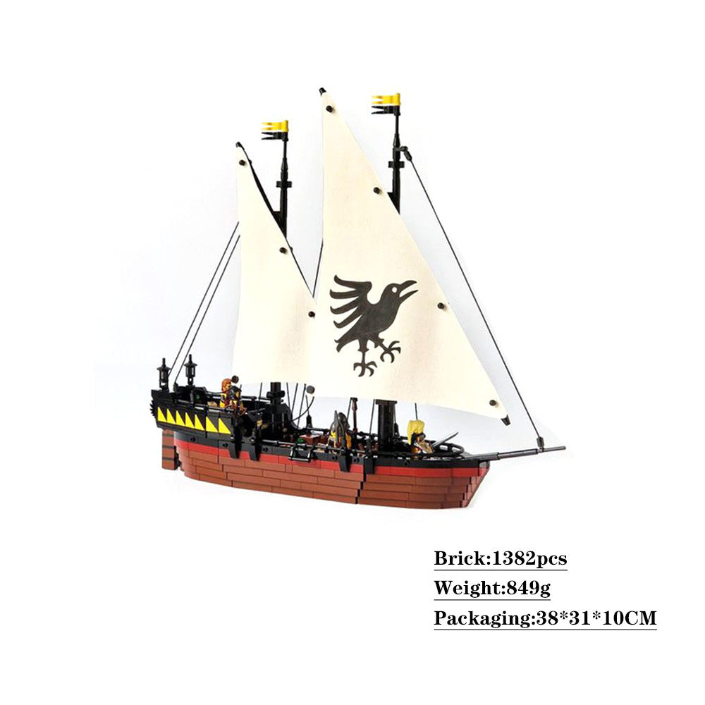The Raven Claw Pirate Ship Building Kit | LEGO-Compatible MOC - 4