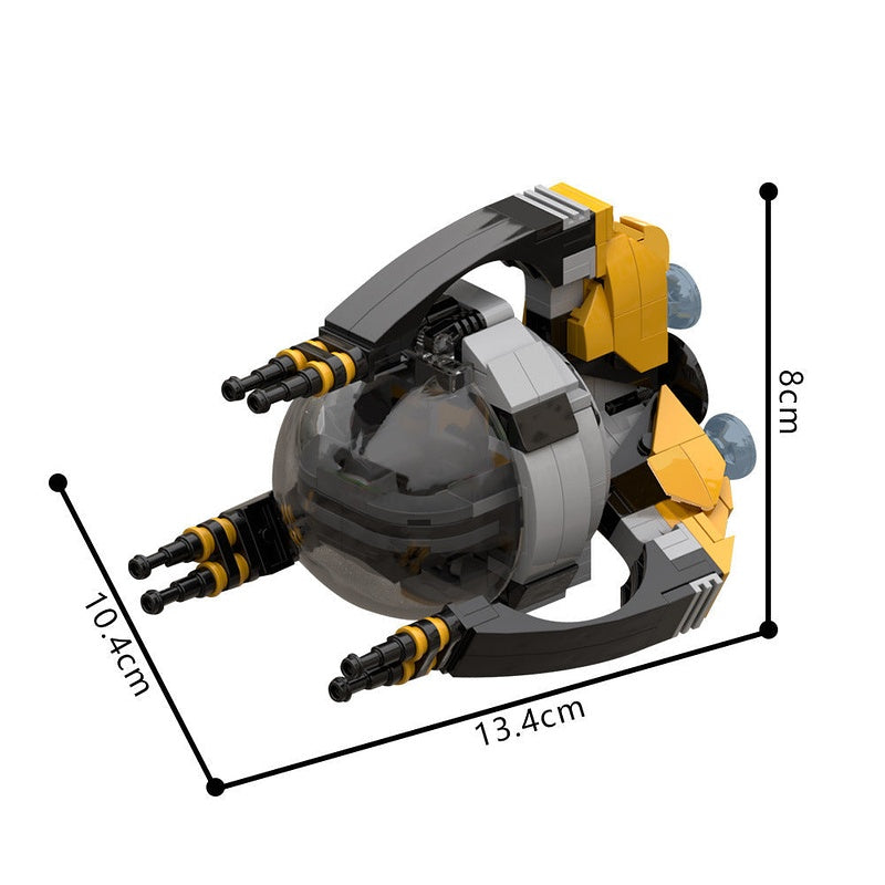 The Stinger MOC Building Kit | Futuristic Space Interceptor Model - 3