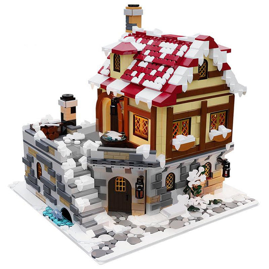 The Tavern Under the Snow Building Kits | LEGO-Compatible MOC - 1