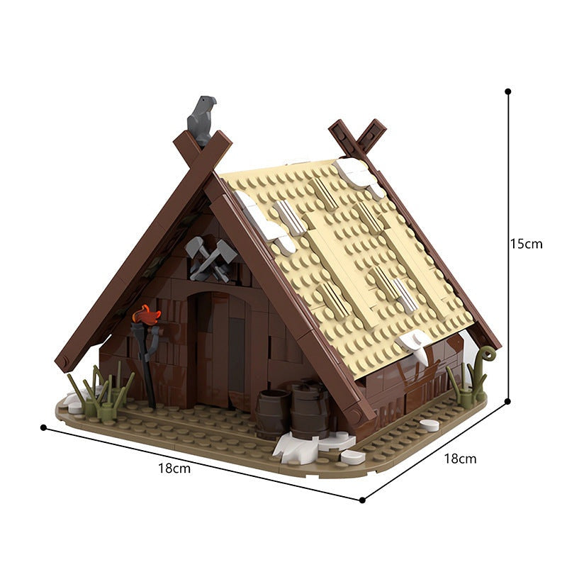 The Viking's House MOC Building Kit | Nordic Village Architecture Model - 3