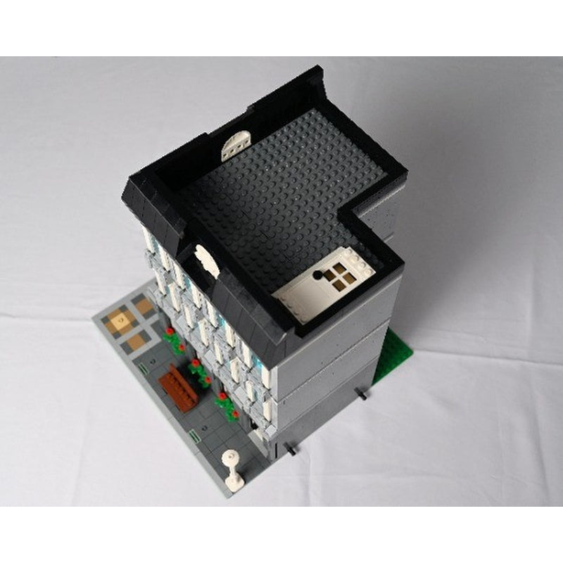 Three-Story Modular Corner Store & Apartment MOC Building Kit - 6