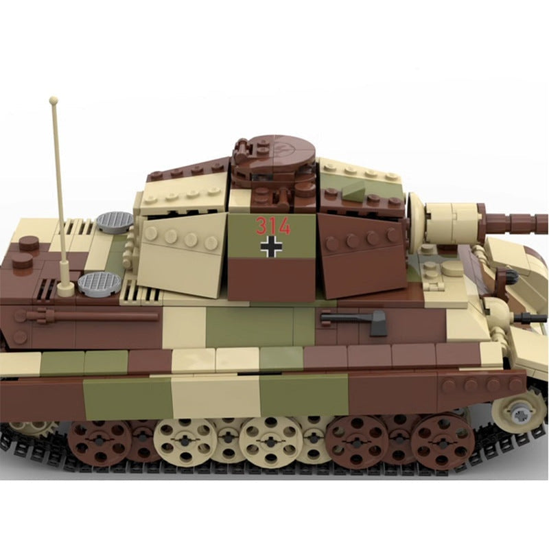 Tiger II Ausf B Heavy Tank MOC Building Kit | WWII Military Model - 4