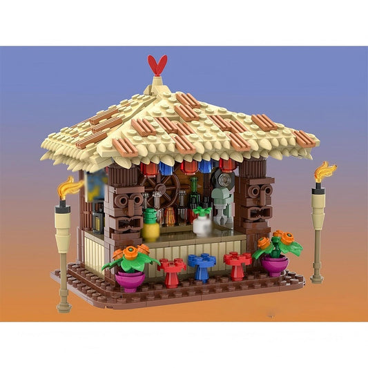 Tiki Hut Beach Bar Building Kit | LEGO-Compatible MOC - 1