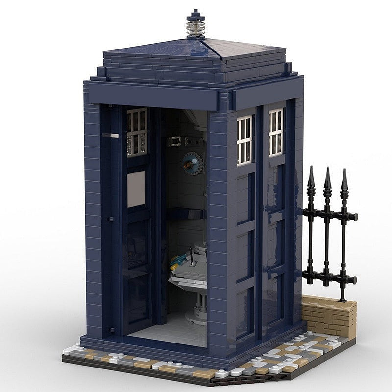 Time Travel Blue Box MOC Architecture Building Kit | Sci-Fi Display - 2