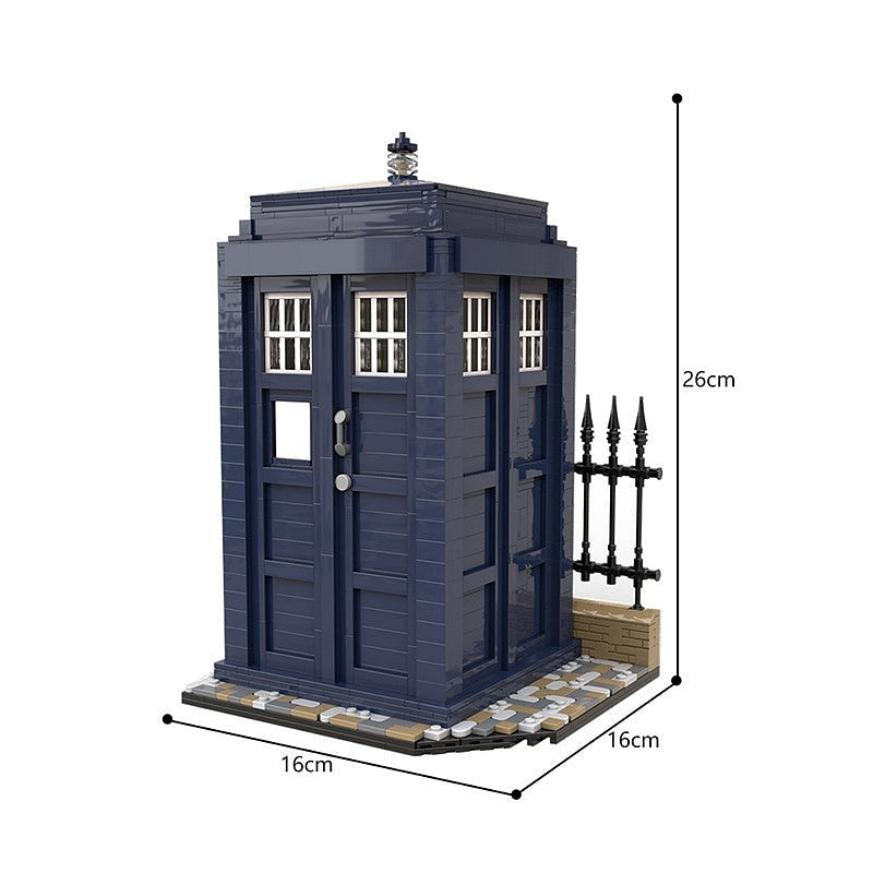 Time Travel Blue Box MOC Architecture Building Kit | Sci-Fi Display - 4