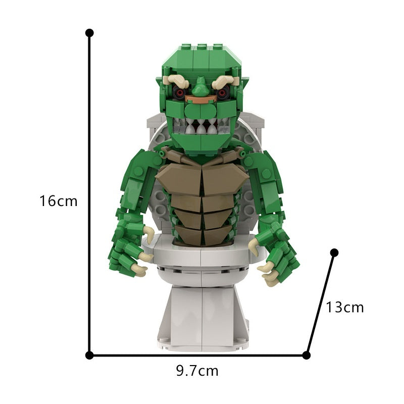 Toilet Demon Retro Horror Cube Character MOC Building Kit - 4