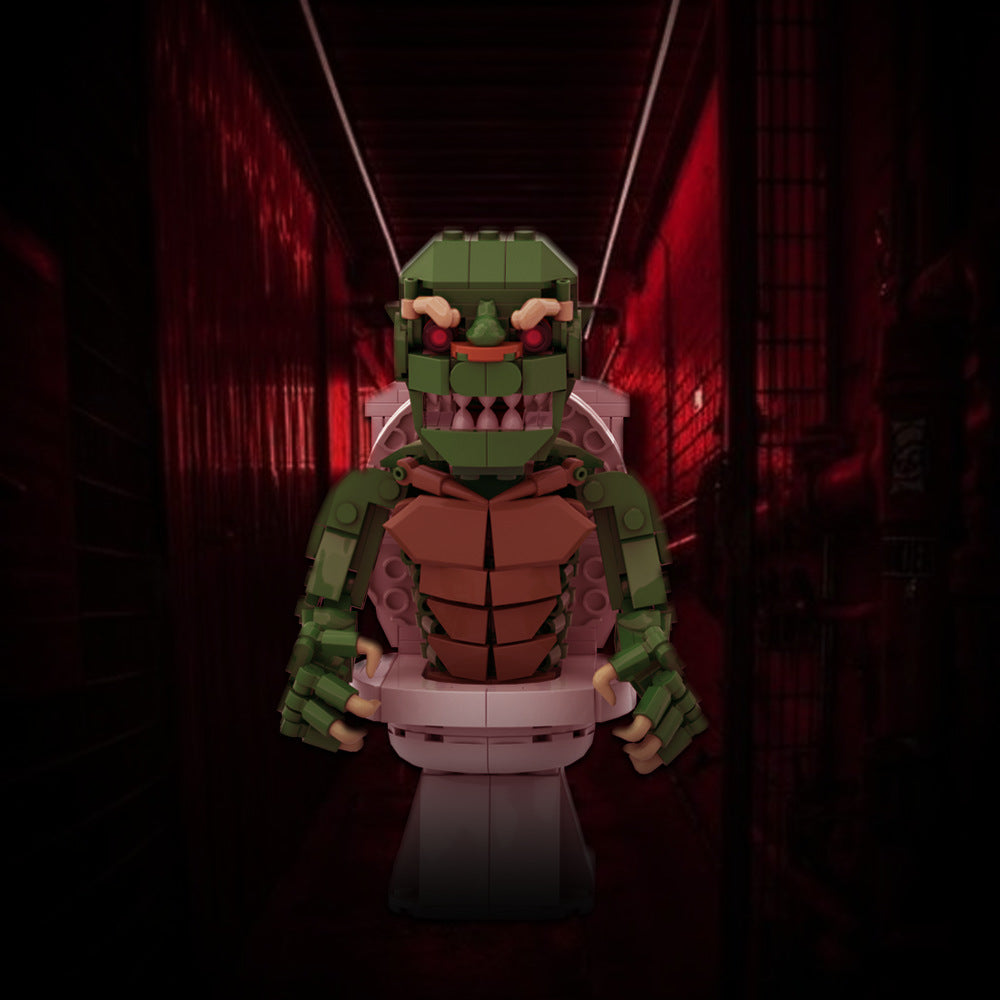 Toilet Demon Retro Horror Figure MOC Building Kit 2