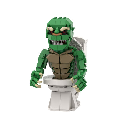 Toilet Demon Retro Horror Figure MOC Building Kit 3